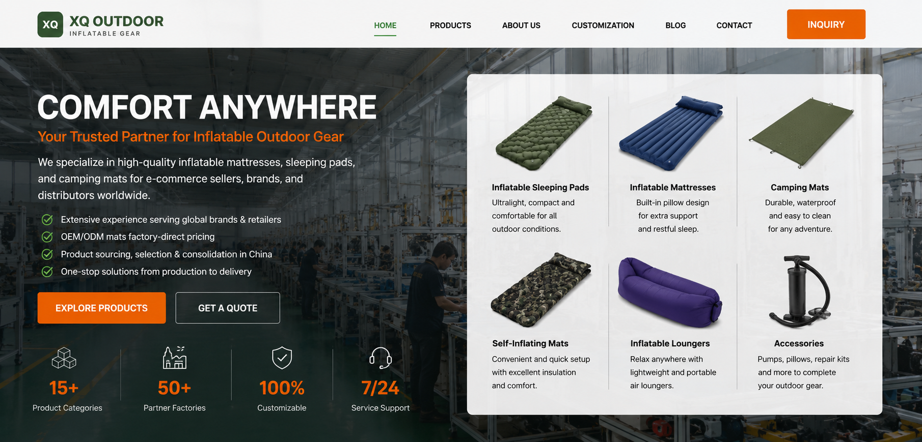 OEM ODM customization process for outdoor products